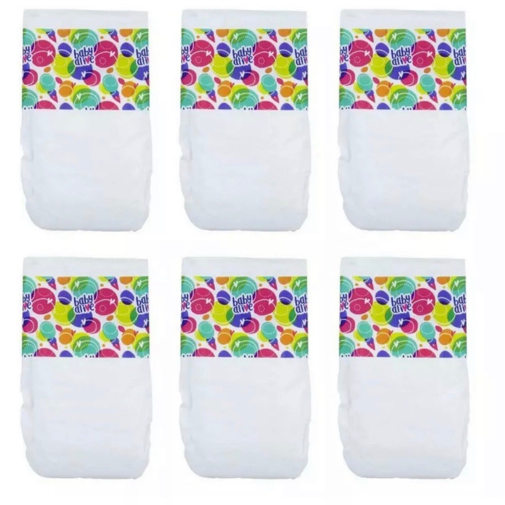 Baby Alive Doll Diapers Refill Pack 6